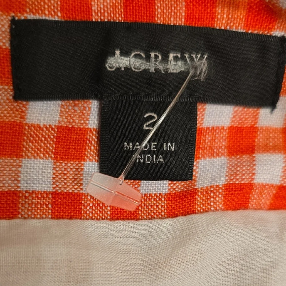 J. Crew Red and Gray Gingham Jumpsuit - Picture 2 of 16